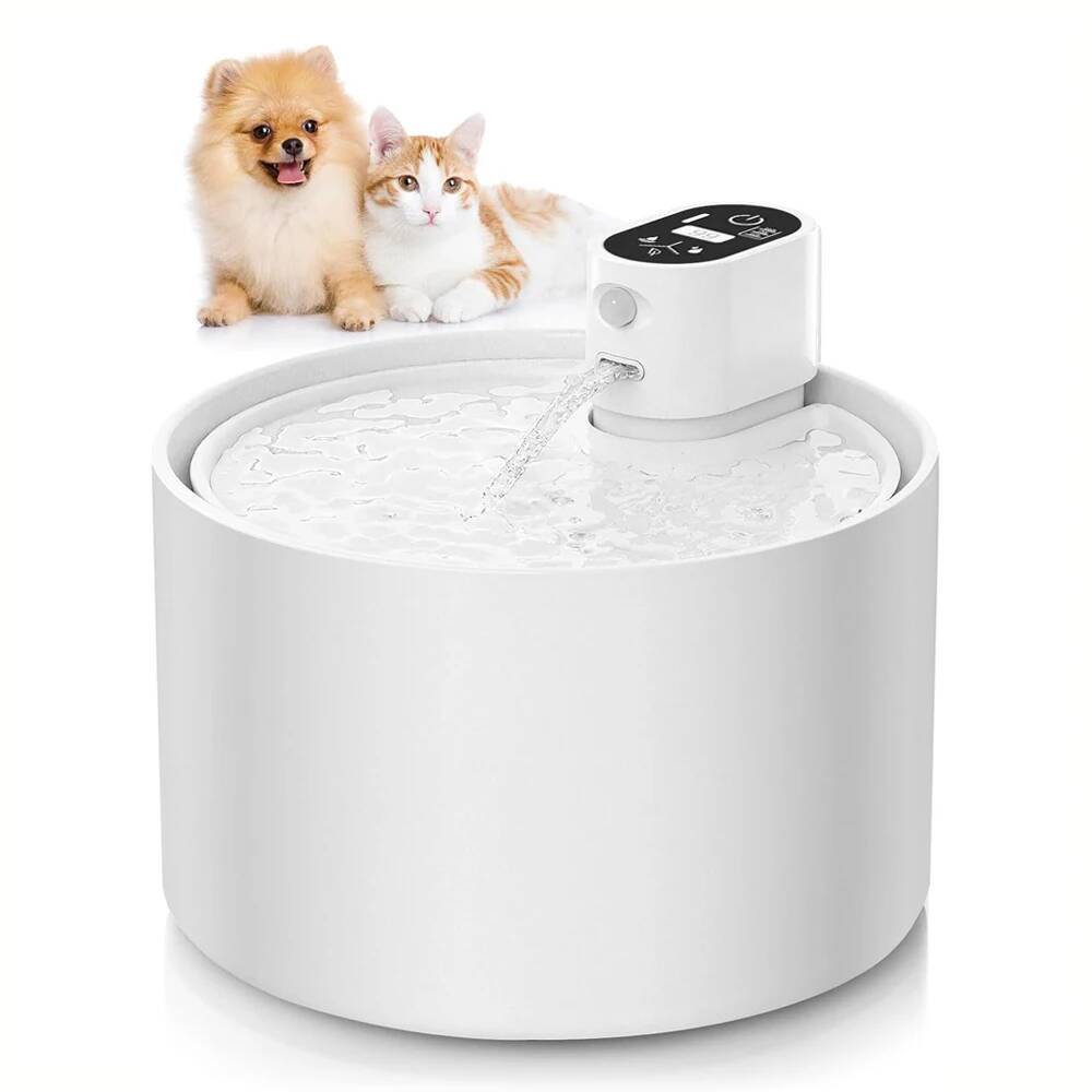 Wireless Pet Water Fountain Battery - Автоматический керамический фонтанчик для кошек 2,3