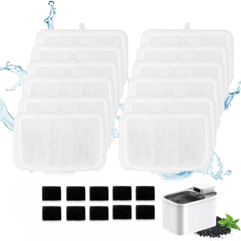 Automatic Cat Water Dispenser 3L - 12 шт. улучшенных фильтров для фонтанов