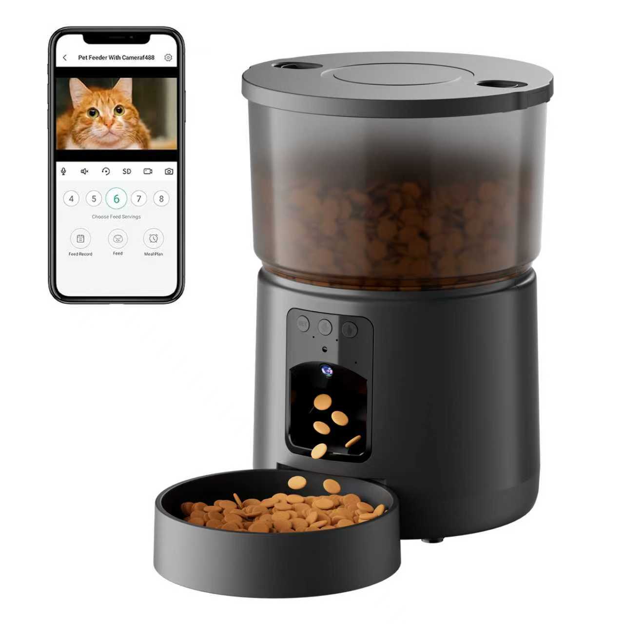 Smart Pet Feeder Camera Wifi - Автоматическая кормушка для кошек с камерой,