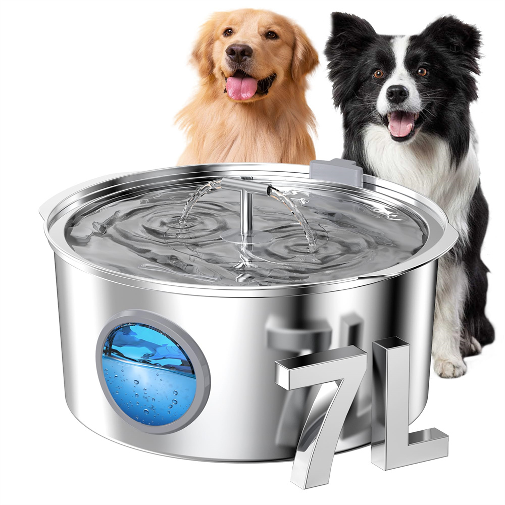 Dog Water Fountain Large - 7л большой емкости из нержавеющей стали,