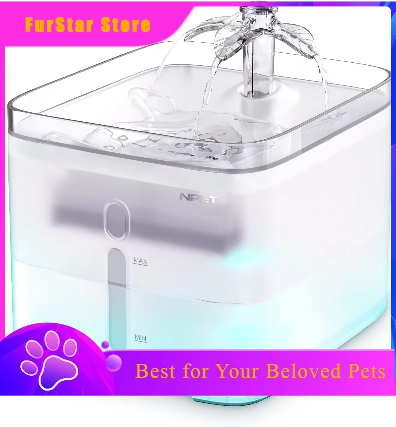 Automatic Cat Water Dispenser 3L - Автоматический фонтан-поилка FurStarNPET для кошек и