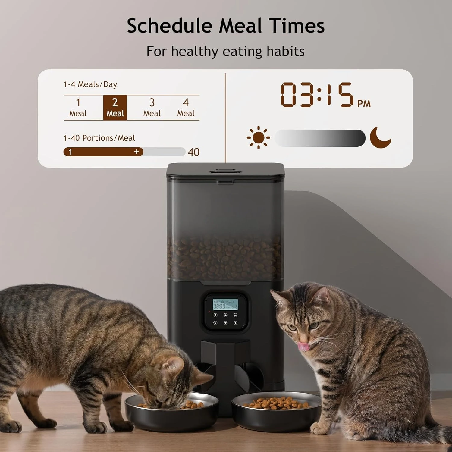 Автоматическая кормушка для ко – обзор и цена Automatic Cat Feeder 6L Timed