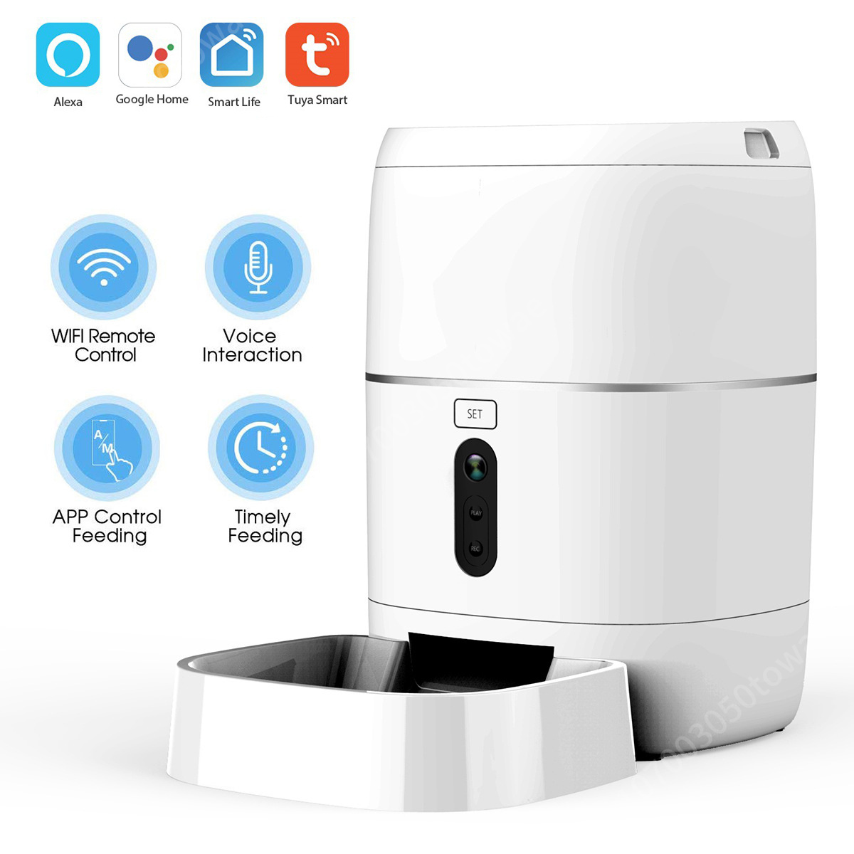 Умная Wi-Fi камера-кормушка Tu – обзор и цена Automatic Cat Feeder 6L Timed