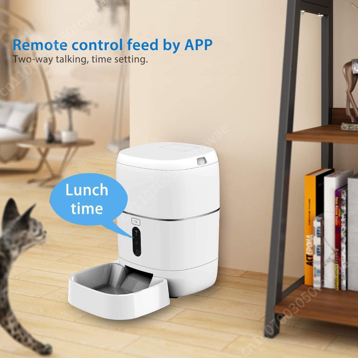 Умная Wi-Fi камера-кормушка Tu – обзор и цена Automatic Cat Feeder 6L Timed