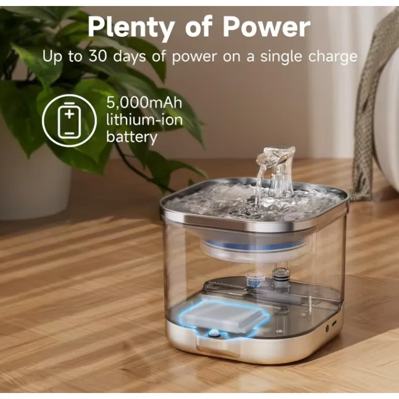 Новинка 2025: Беспроводной фон – обзор и цена Wireless Pet Water Fountain Battery