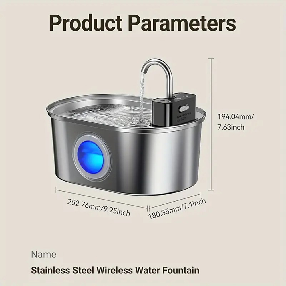 Беспроводной фонтан для домашн – обзор и цена Wireless Pet Water Fountain Battery