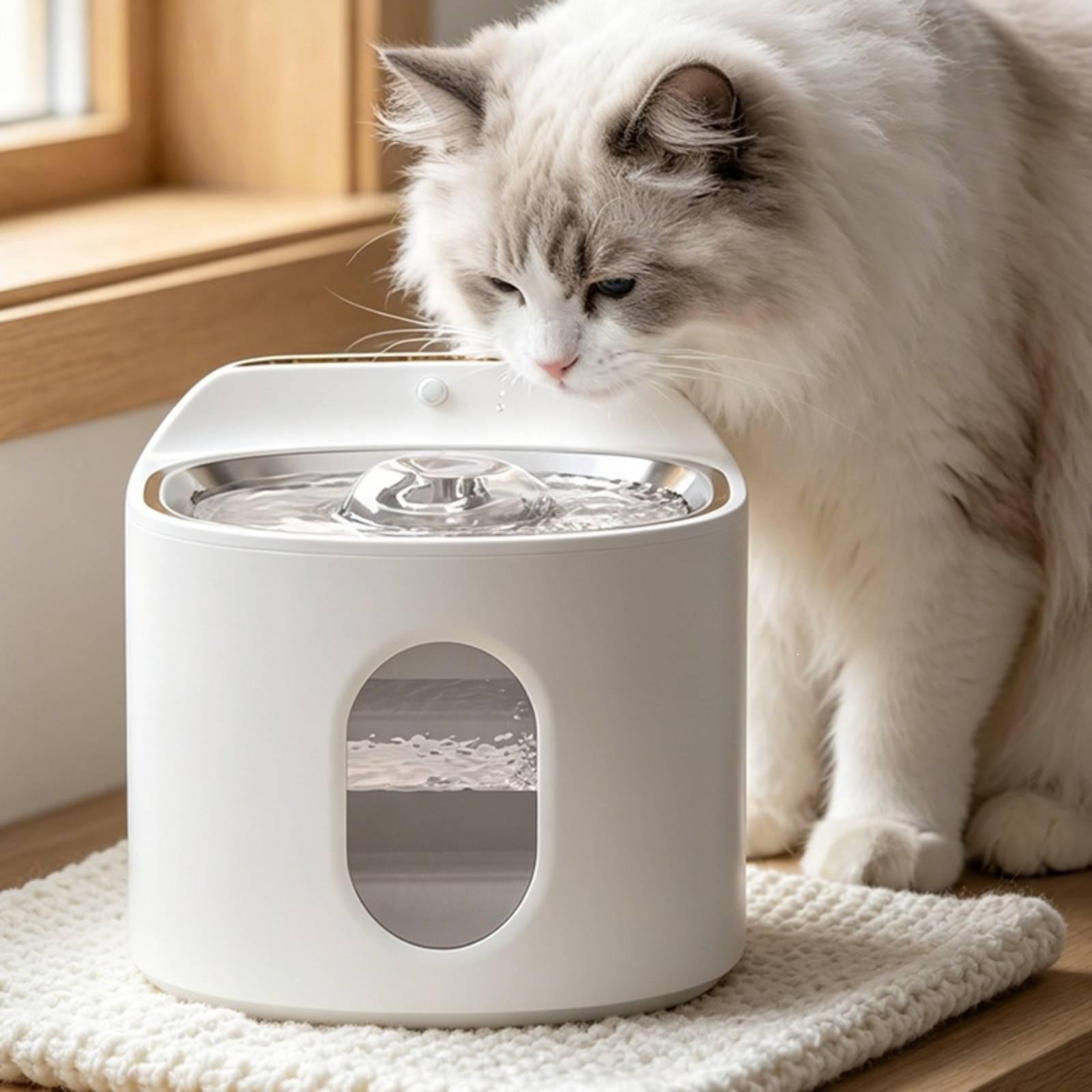 Перезаряжаемый автоматический  – обзор и цена Pet Water Fountain Stainless Steel