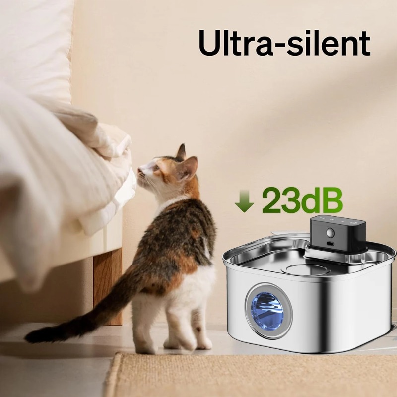 ZHAYA Беспроводной Автоматичес – обзор и цена Wireless Pet Water Fountain Battery