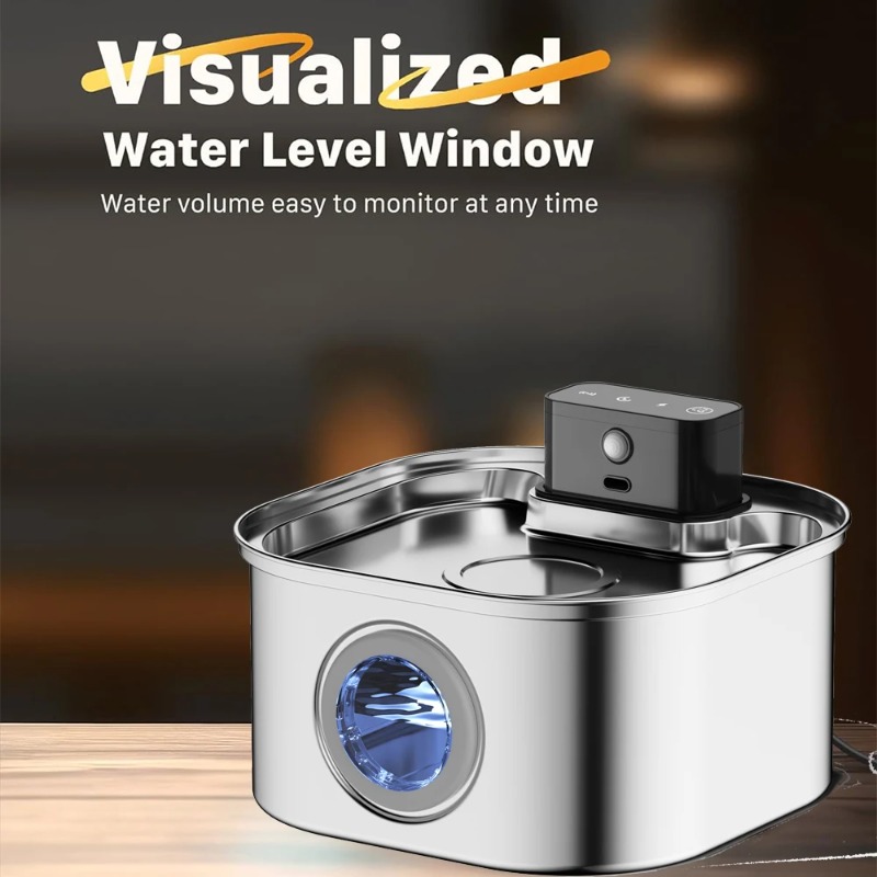 ZHAYA Беспроводной Автоматичес – обзор и цена Wireless Pet Water Fountain Battery