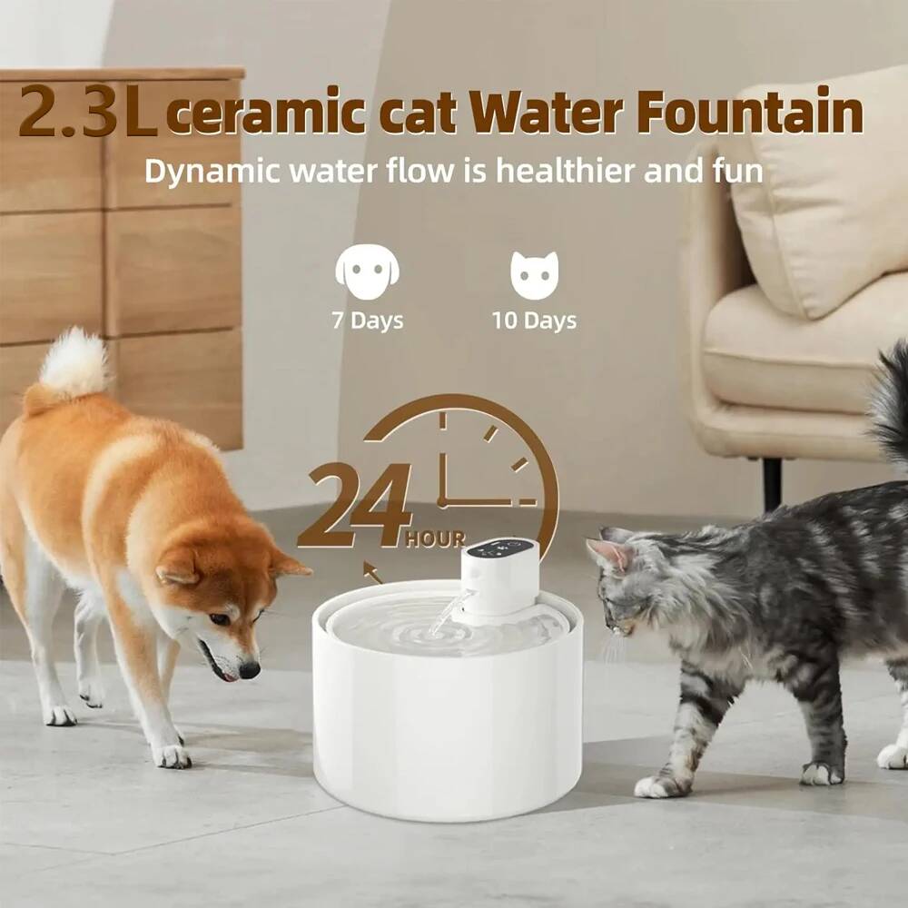 Автоматический керамический фо – обзор и цена Wireless Pet Water Fountain Battery