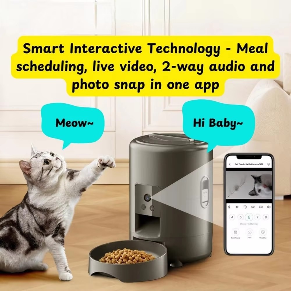 Умная портативная автоматическ – обзор и цена Pet Feeder App Control Portion