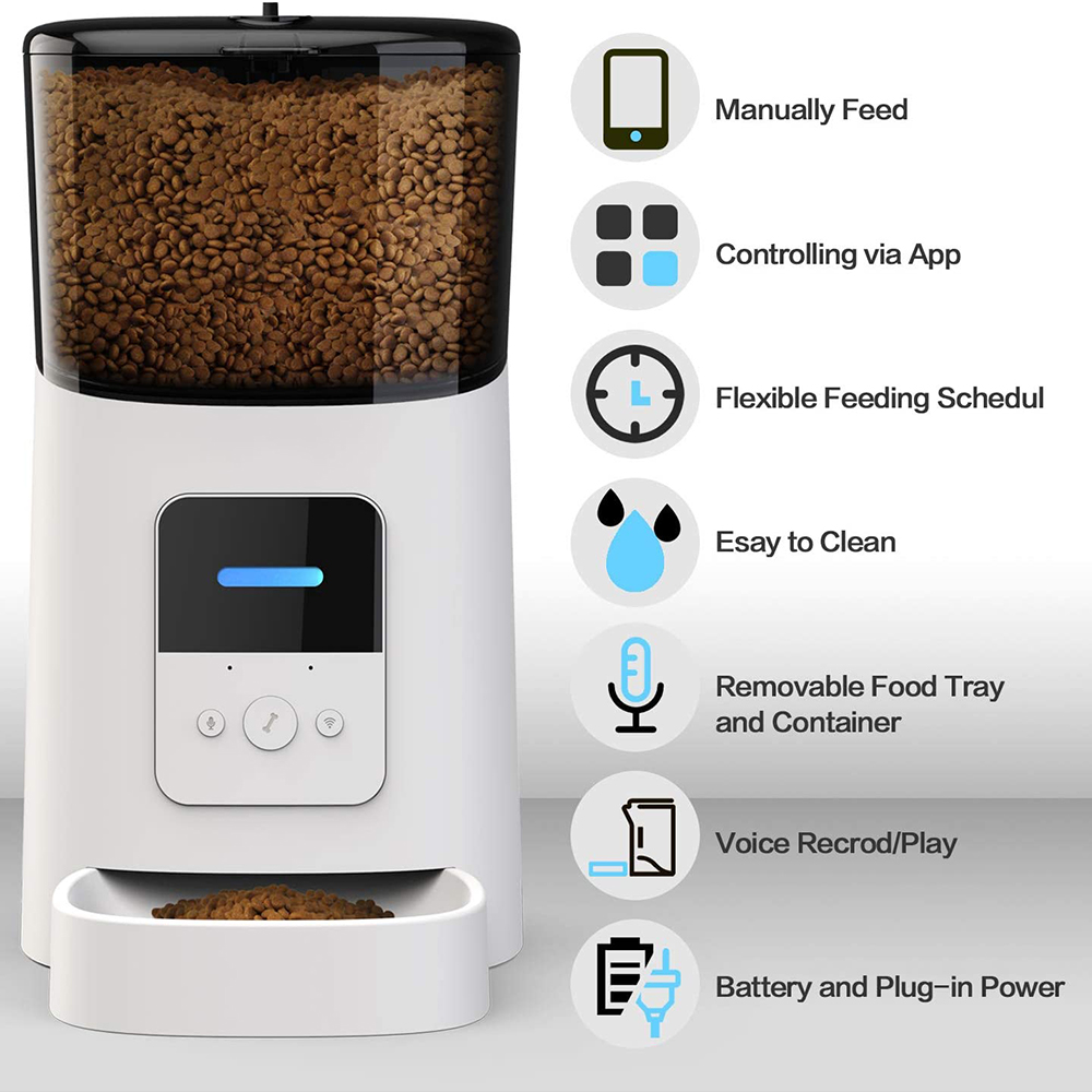 6л автоматический дозатор сухи – обзор и цена Automatic Cat Feeder 6L Timed