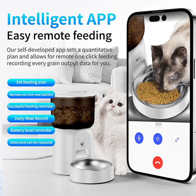 3л кормушка для домашних живот – обзор и цена Smart Pet Feeder Camera Wifi