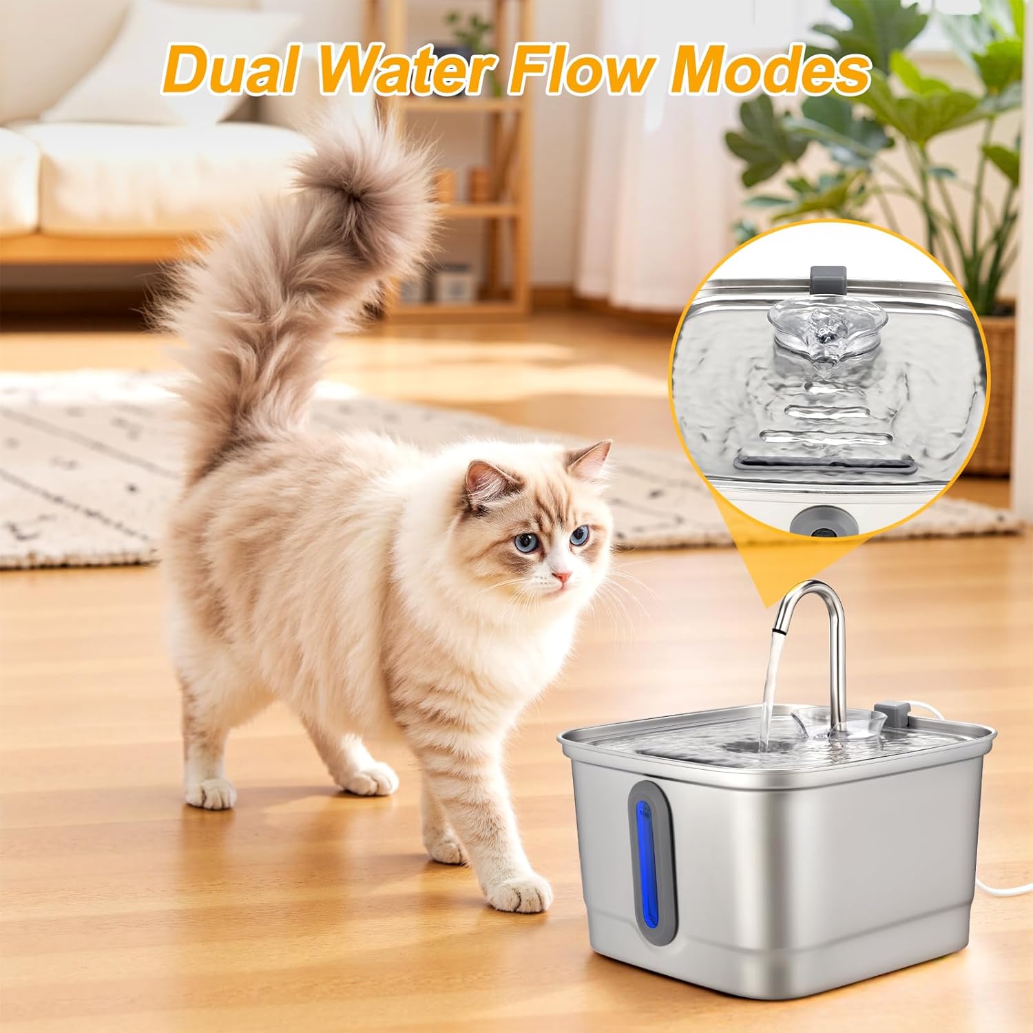 Фонтан для кошек из нержавеюще – обзор и цена Automatic Cat Water Dispenser 3L