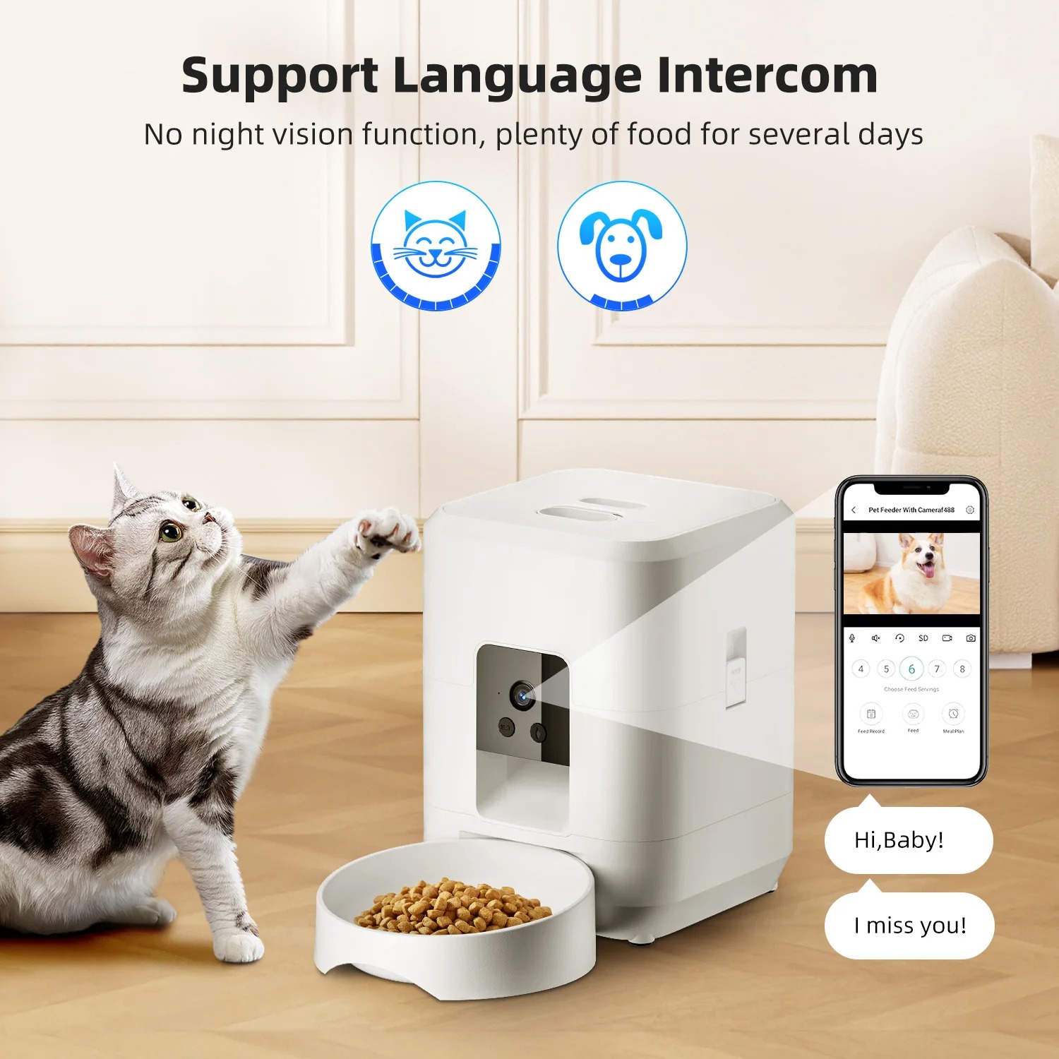 Автоматическая кормушка для до – обзор и цена Smart Pet Feeder Camera Wifi
