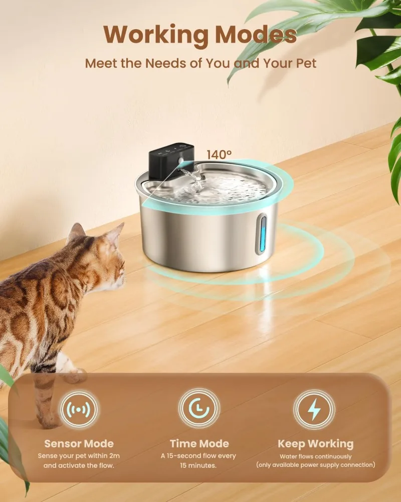 VOFORD 3,2 л, беспроводная авт – обзор и цена Wireless Pet Water Fountain Battery