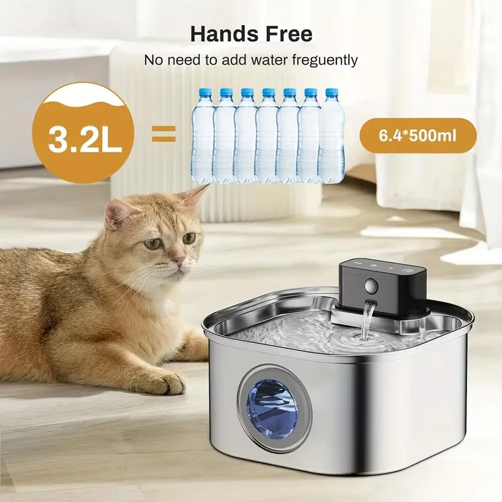 Автоматический беспроводной фо – обзор и цена Wireless Pet Water Fountain Battery