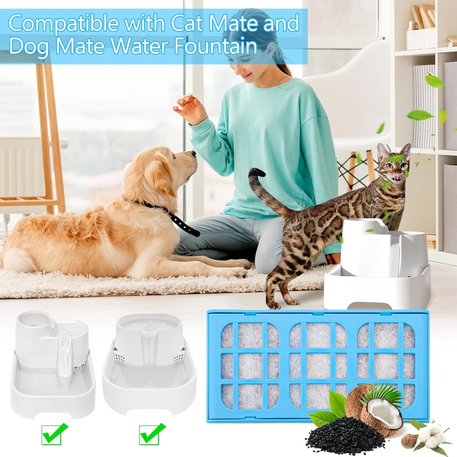 Набор из 12 сменных фильтрующи – обзор и цена Pet Fountain Filter Replacement