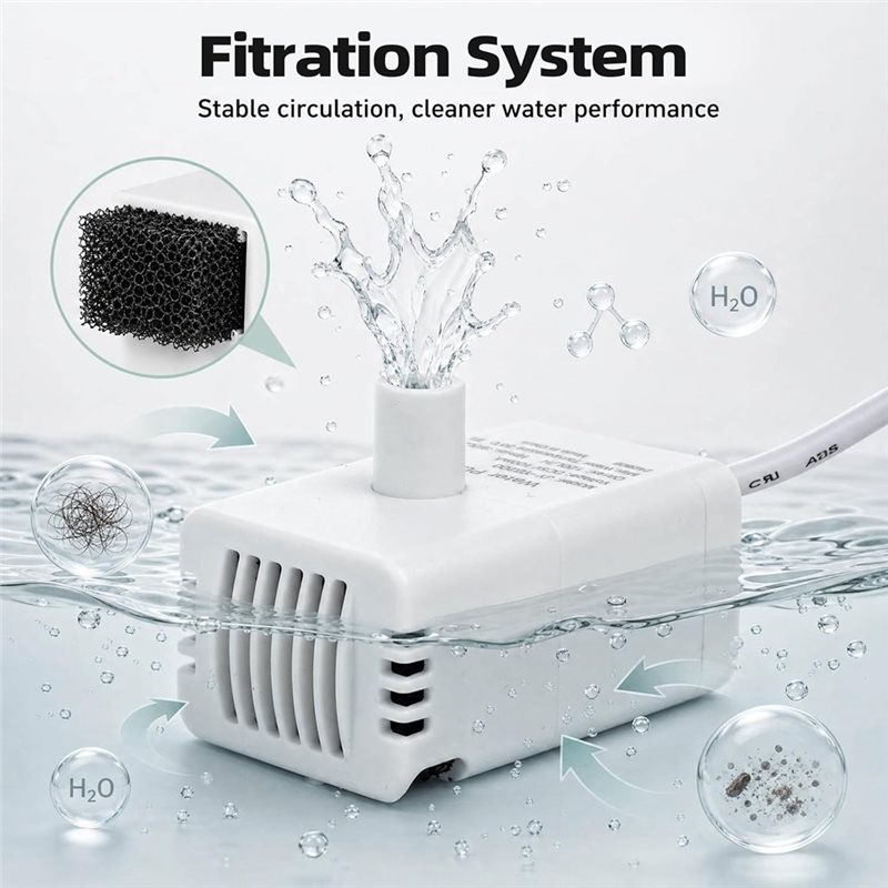 Сменный насос ABKP-Cat для фон – обзор и цена Wireless Pet Water Fountain Battery