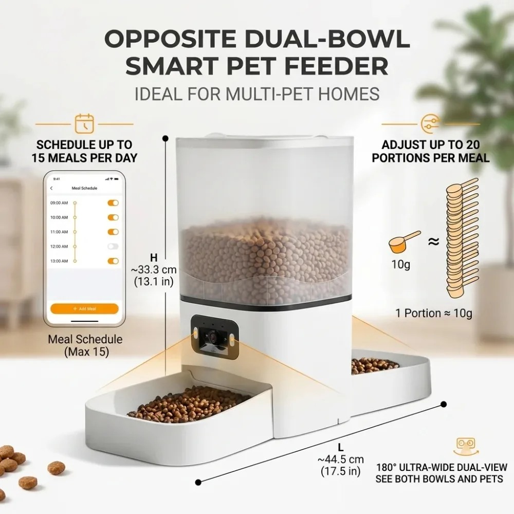 Умная автоматическая кормушка  – обзор и цена Automatic Cat Feeder 6L Timed