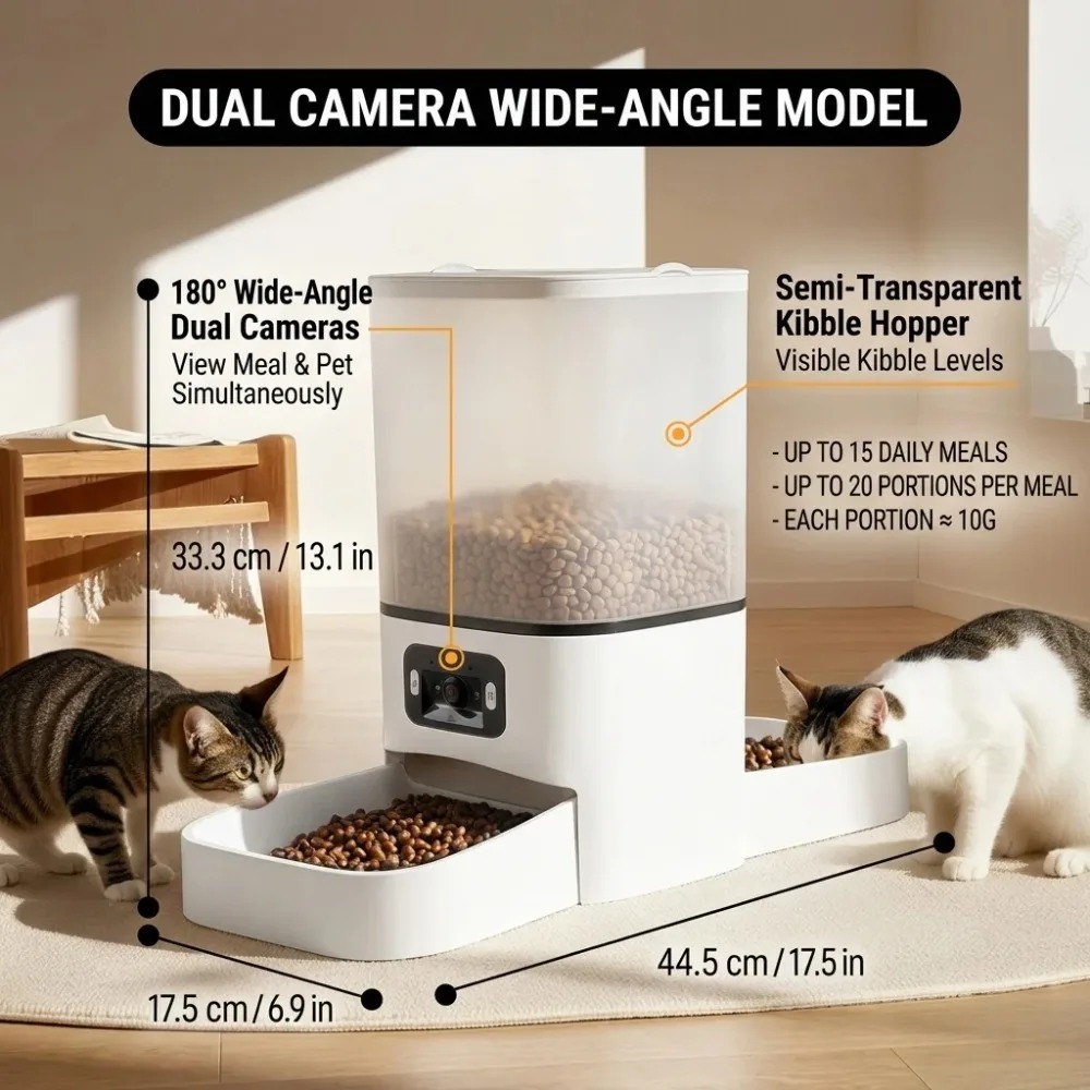 Умная автоматическая кормушка  – обзор и цена Automatic Cat Feeder 6L Timed