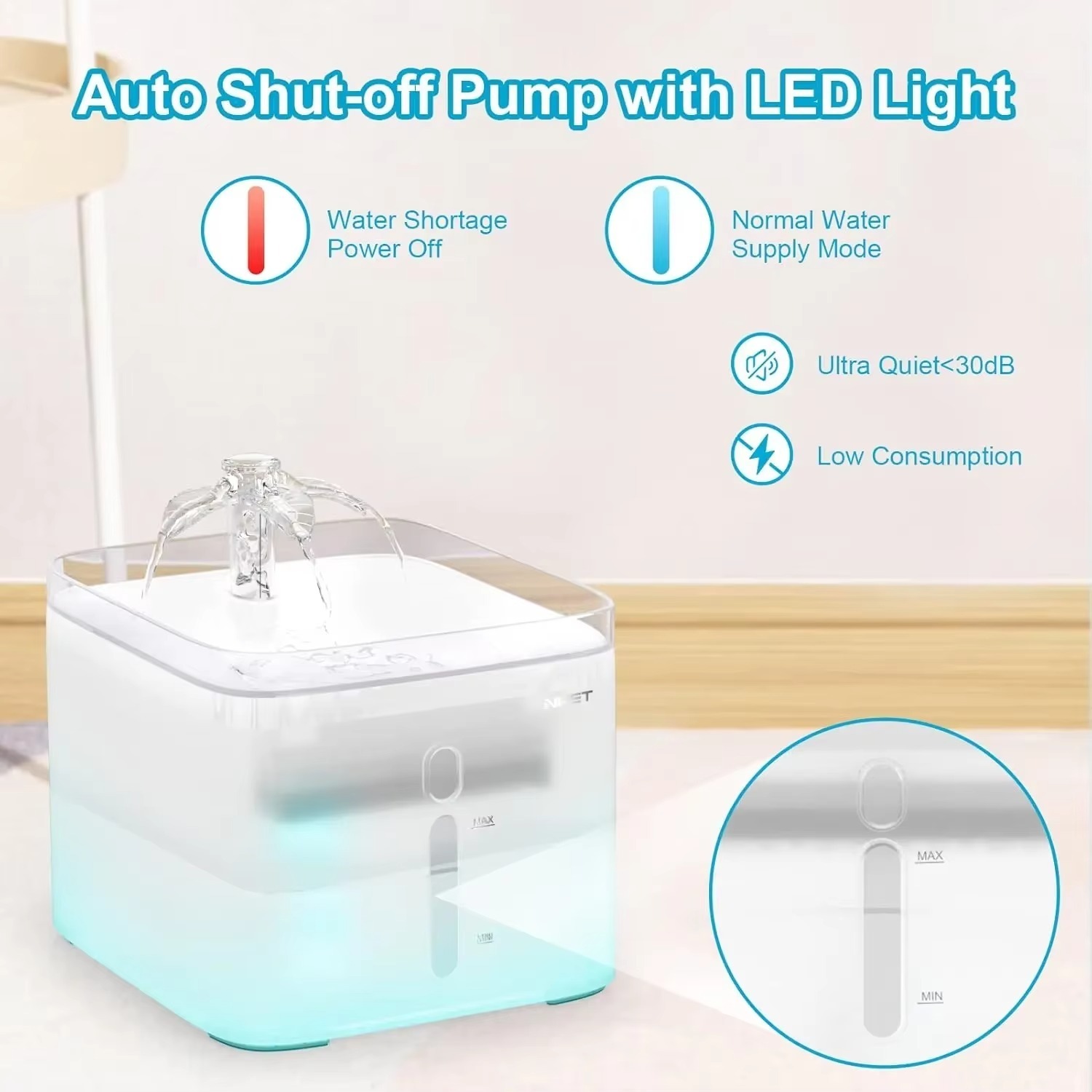 Автоматический фонтан-поилка F – обзор и цена Automatic Cat Water Dispenser 3L