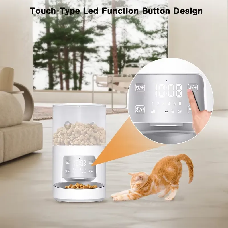 Автоматический дозатор корма д – обзор и цена Automatic Cat Feeder 6L Timed
