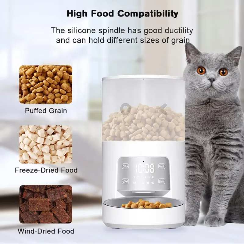 Автоматический дозатор корма д – обзор и цена Automatic Cat Feeder 6L Timed