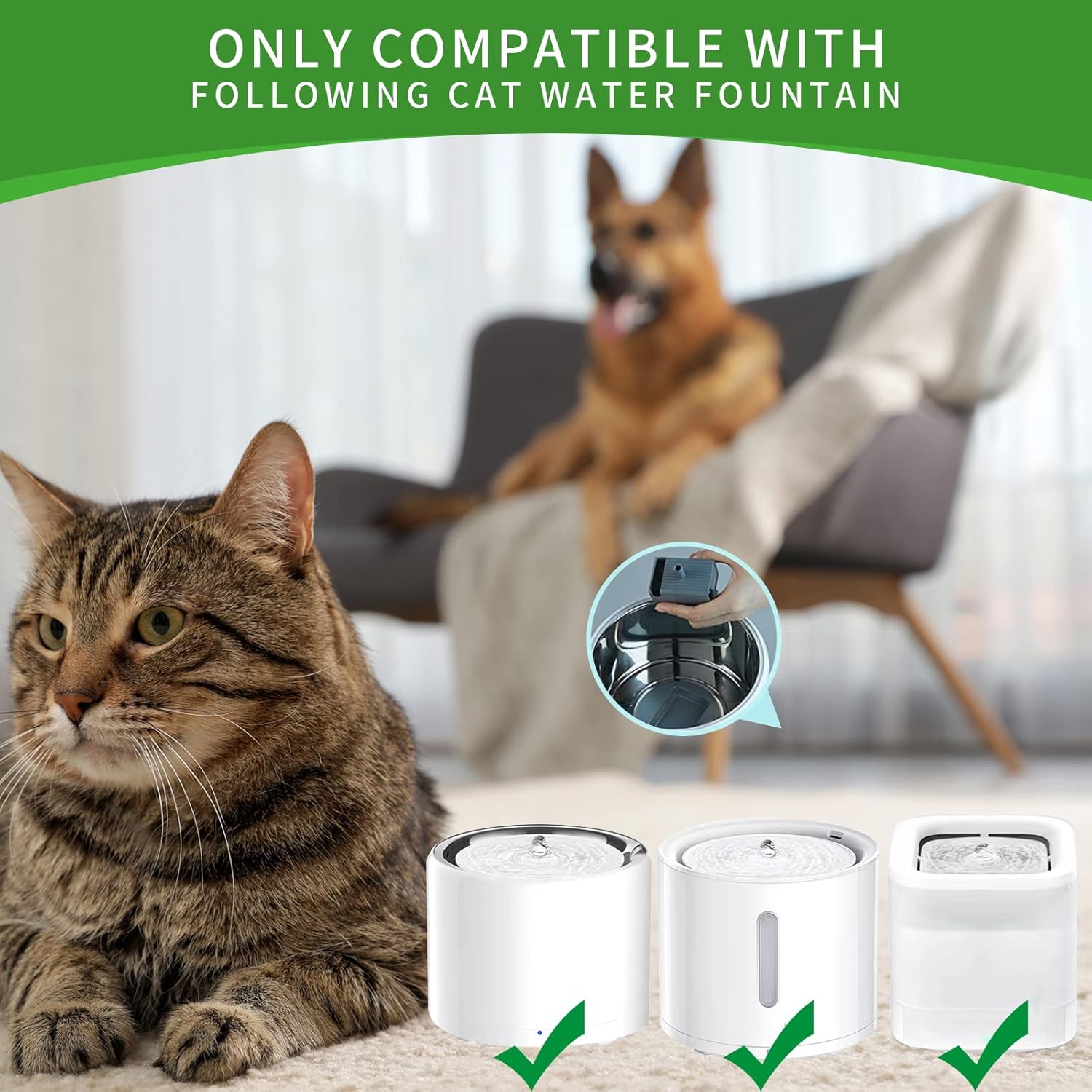 12 упаковок губчатых фильтров  – обзор и цена Pet Fountain Filter Replacement