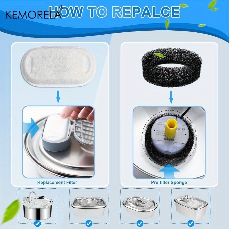 KEMORELA 20 шт. фонтан для вод – обзор и цена Pet Water Fountain Stainless Steel
