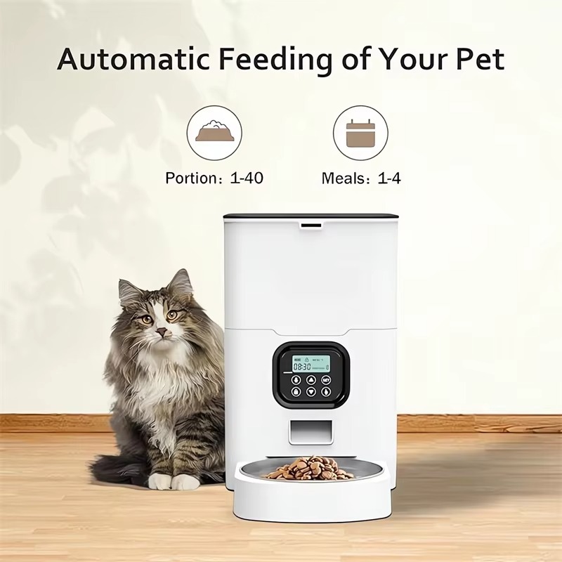 Автоматическая умная кормушка  – обзор и цена Automatic Cat Feeder 6L Timed