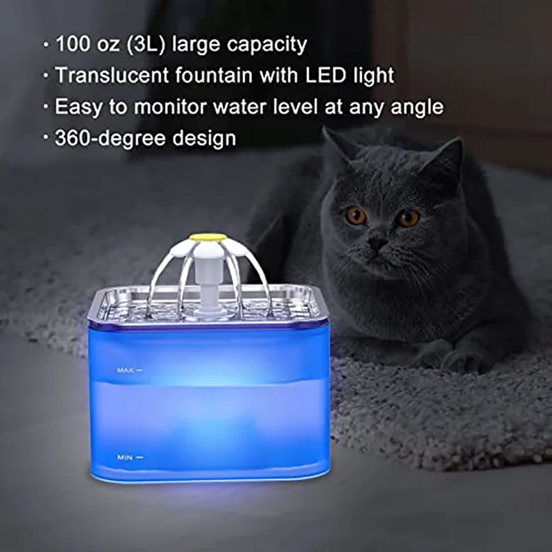 Автоматическая поилка для коше – обзор и цена Automatic Cat Water Dispenser 3L