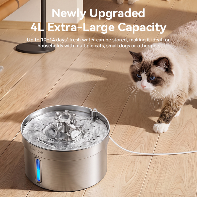 ROJECO 4L – автоматическая пои – обзор и цена Smart Pet Water Fountain Wifi