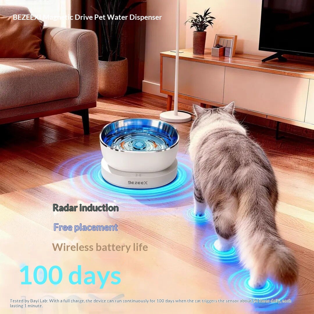 Беспроводной фонтан-поилка Inn – обзор и цена Wireless Pet Water Fountain Battery