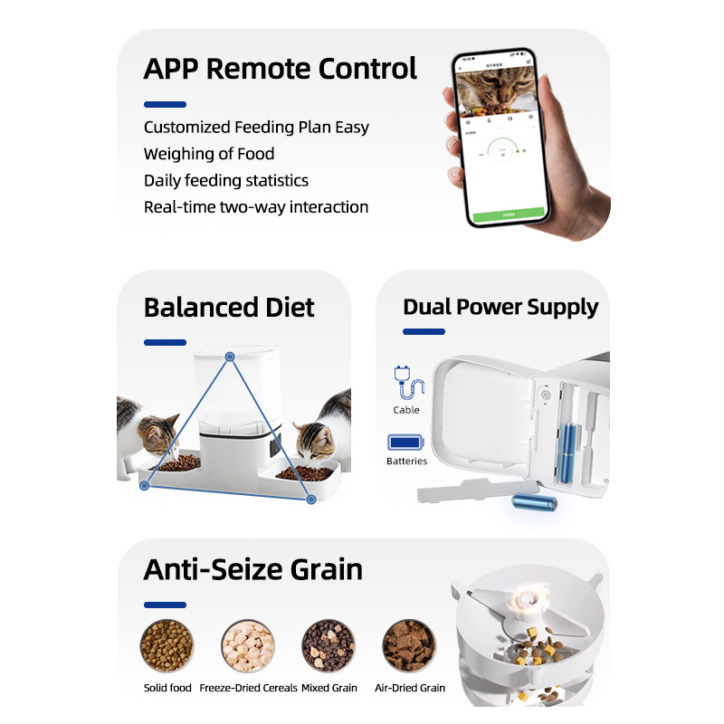 Умная автоматическая Bluetooth – обзор и цена Automatic Cat Feeder 6L Timed