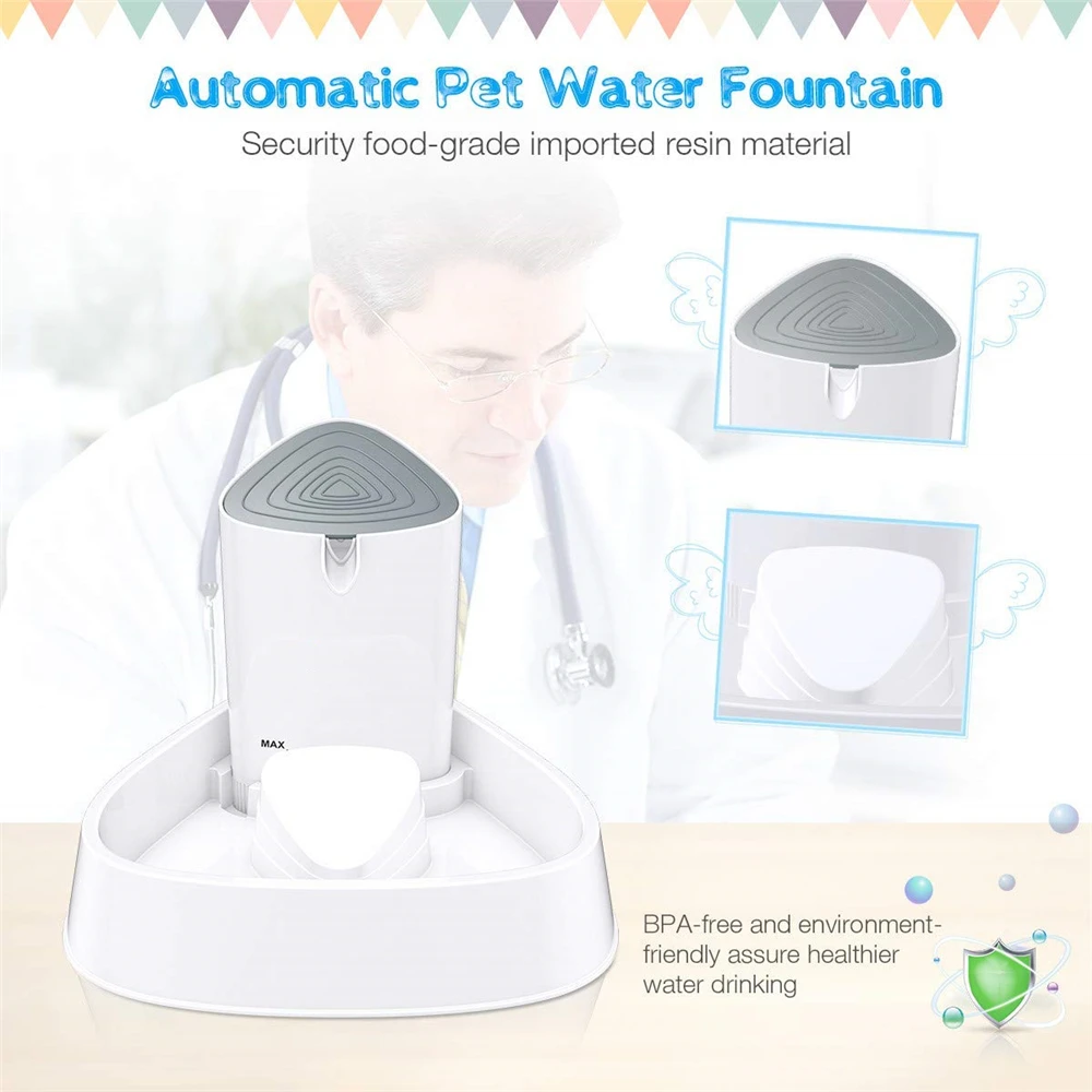 Фонтан для кошек ELSPET 1.5л/3 – обзор и цена Automatic Cat Water Dispenser 3L